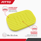 120 Pieces Flexible Silicone Drainage Soap Dish, 1 Piece, Assorted Colour, 18 x 12 x 3 cm