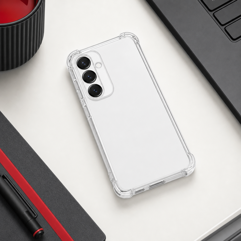 240 Pieces Clear Anti-Burst Protective Phone Cases with Reinforced Corners for Galaxy S25