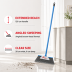 96 Pieces Angle Broom with Iron Handle, 120 cm, Assorted Colour