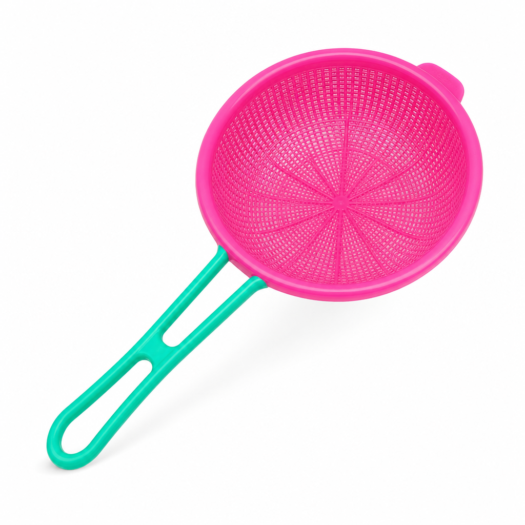 120 Pieces Plastic Mesh Food Strainer with Handle, Rinsing and Draining Basket, 35 x 18 cm, 1 Piece