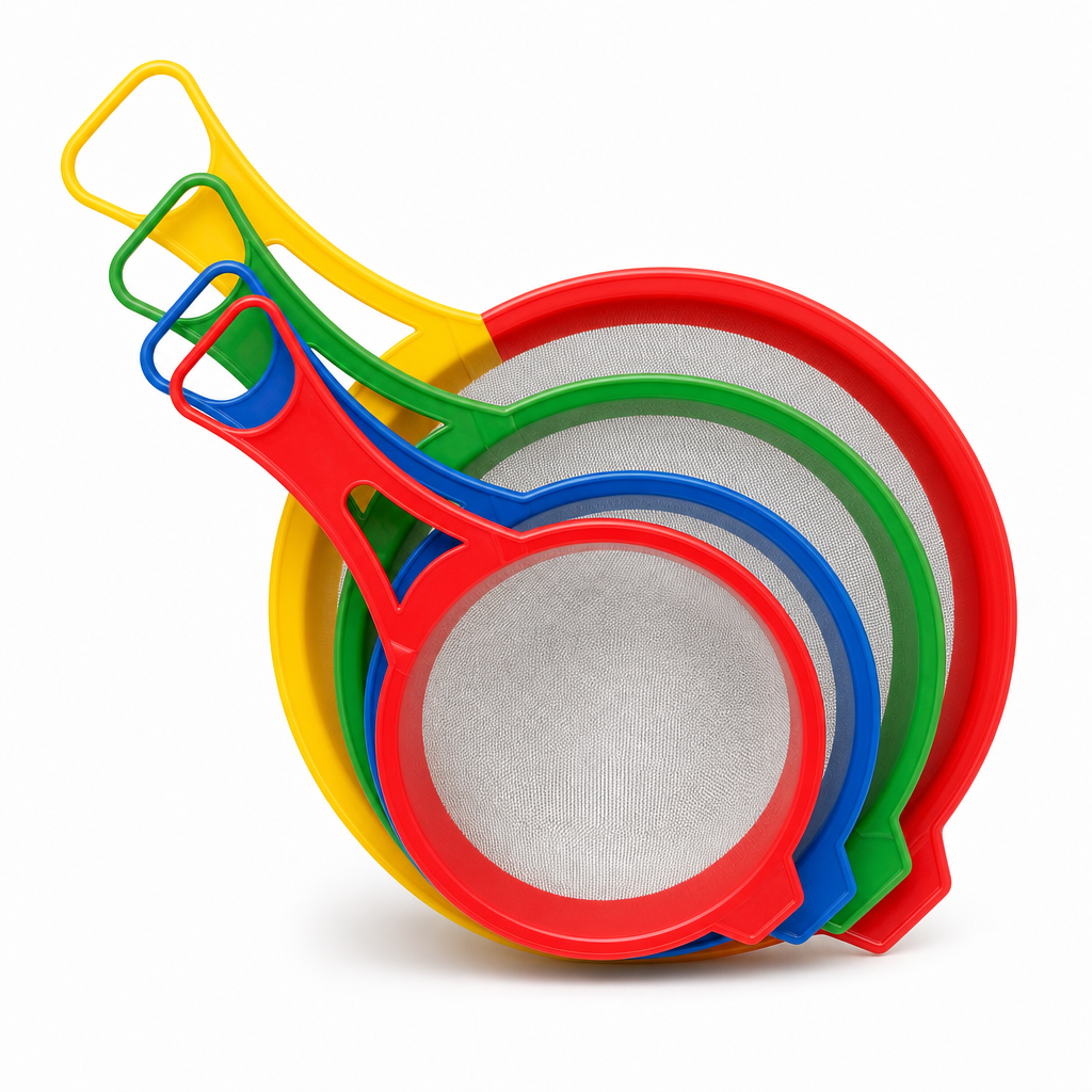 96 Pieces Kitchen Strainers Set, Fine Mesh with Plastic Handles, 5 Pieces, Multicolor