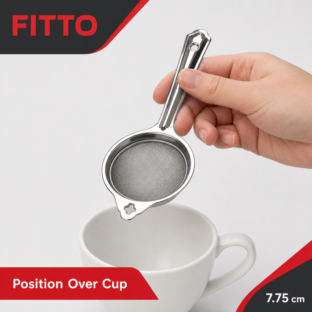96 Pieces Stainless Steel Tea Strainers with Handle, Fine Mesh, 7.75 cm