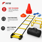 48 Pieces Agility Training Sets with Ladder, Cones, Hurdles and Jump Rope for Footwork Drills