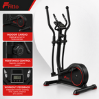 48 Pieces Elliptical Trainers with Magnetic Resistance, Digital Monitor and Heavy-Duty Frame, 120 kg User Weight