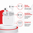 72 Pieces Mini Air Wireless Earbudses With Noise-Cancelling Microphone, Stereo Handsfree Calling and Charging Case