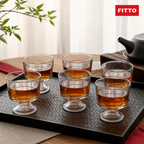 96 Pieces Glass Tea Cups Set, 145 ml Clear Drinkwares, 6 Pieces