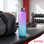 120 Pieces Assorted Colour 700 ml Gradient Plastic Water Bottle with Carry Loop, 1 Piece