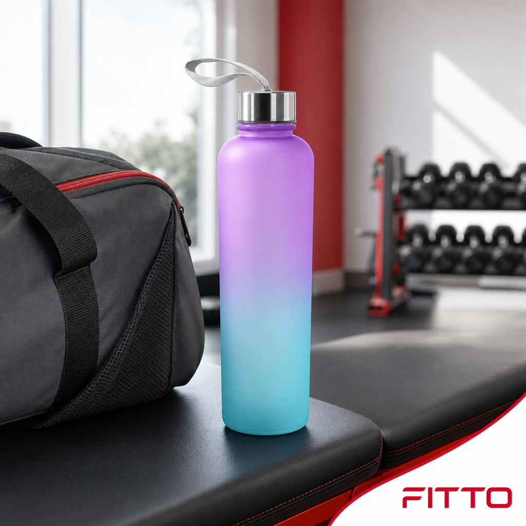 120 Pieces Assorted Colour 700 ml Gradient Plastic Water Bottle with Carry Loop, 1 Piece