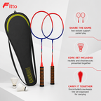 72 Pieces Badminton Racket Set with 2 Rackets, Shuttlecocks and Carry Case