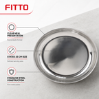 96 Pieces Stainless Steel Rice Plate, 25 cm, Round Serving Dish for Meals