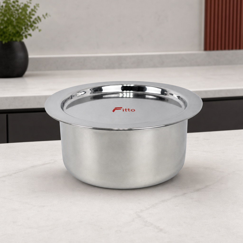 48 Pieces Stainless Steel Cooking Pan with Plain Bottom, 29 cm