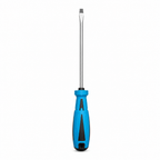 144 Pieces Long Flathead Screwdriver with Comfort Grip, 35 cm, Blue Black Silver, 1 Piece