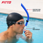 72 Pieces Swimming Snorkel with Holder, Blue, 45 cm