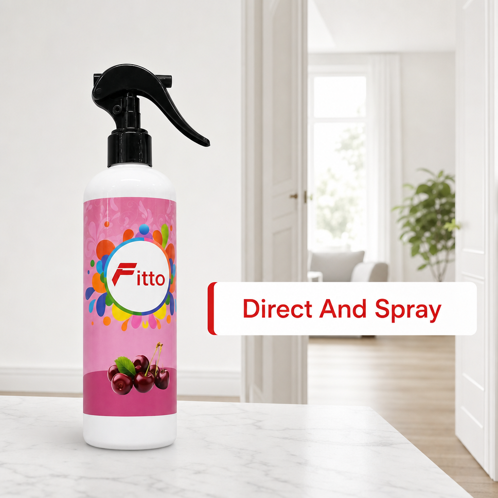 96 Pieces Cherry Air Freshener Spray, 500ml, Pink and White Bottle
