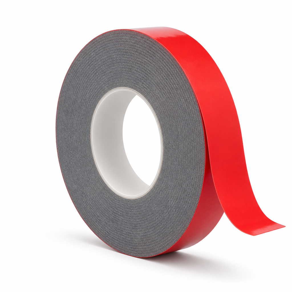 144 Pieces Grey Double-Sided Mounting Tape with Red Release Film, 10 mm x 12 m, 1 Roll
