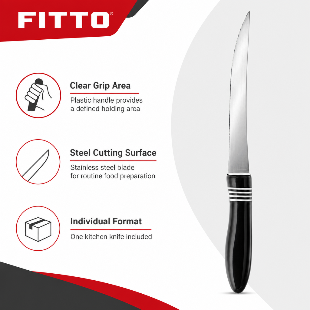 96 Pieces Stainless Steel Kitchen Knives with Plastic Handle, 30 cm