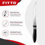 96 Pieces Stainless Steel Kitchen Knives with Plastic Handle, 30 cm