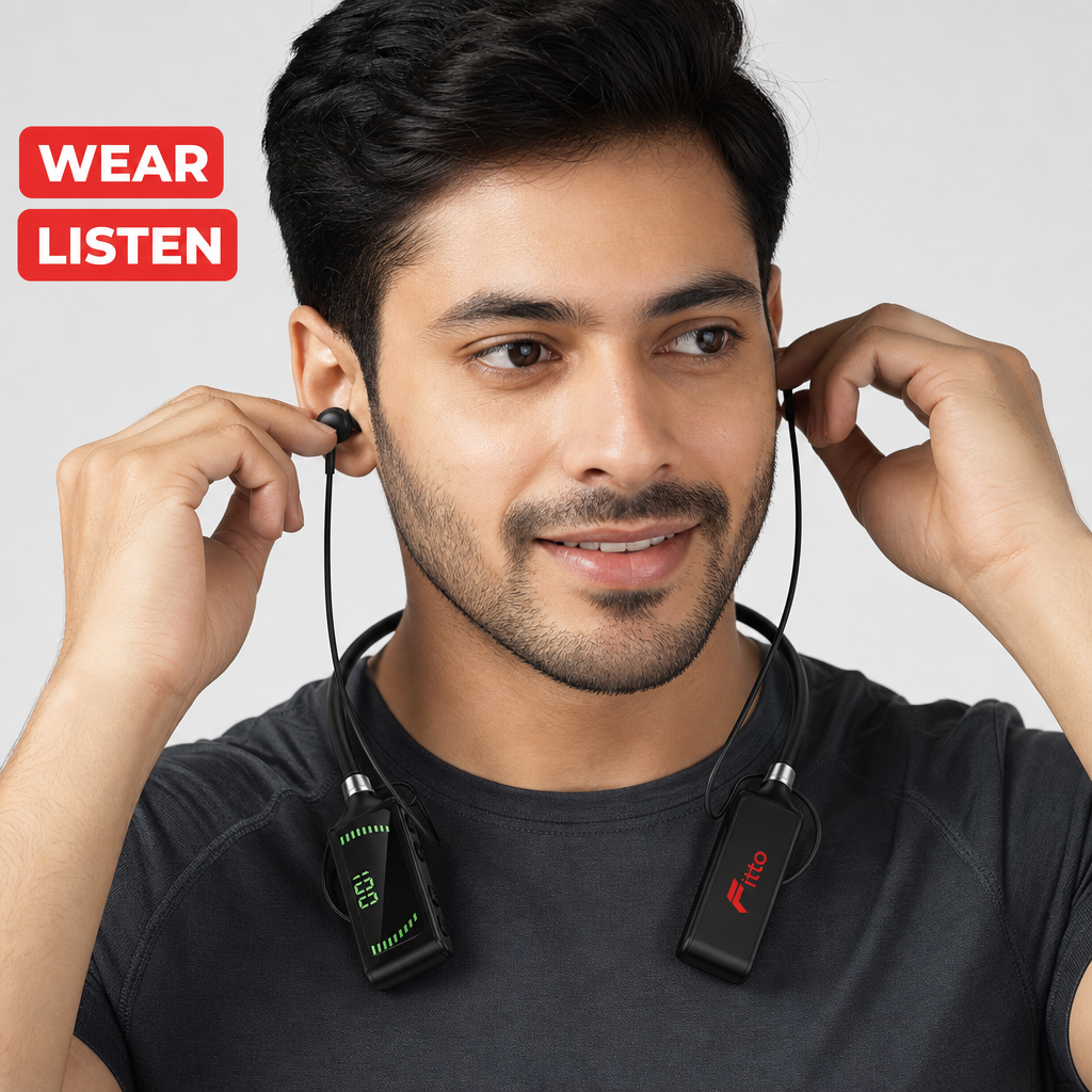 96 Pieces Wireless Neckband Earphones with Call Function, Black