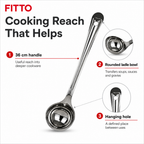 96 Pieces Stainless Steel Basting Ladle, Size No. 7, 36 cm Long Handle for Cooking and Serving