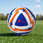 60 Pieces Size 5 Football, Orange Blue and White Design, Single Ball for Training and Recreational Play