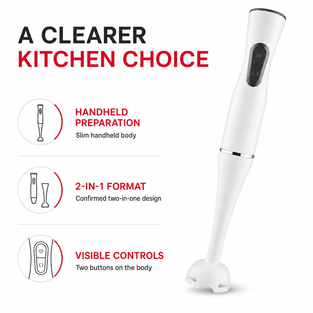 72 Pieces White 2-in-1 Hand Blender, Single Piece Kitchen Appliance