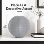 144 Pieces Silver Paper Wire Lanterns, 10 Inch Round Decorative Hanging Ornament, 1 Piece