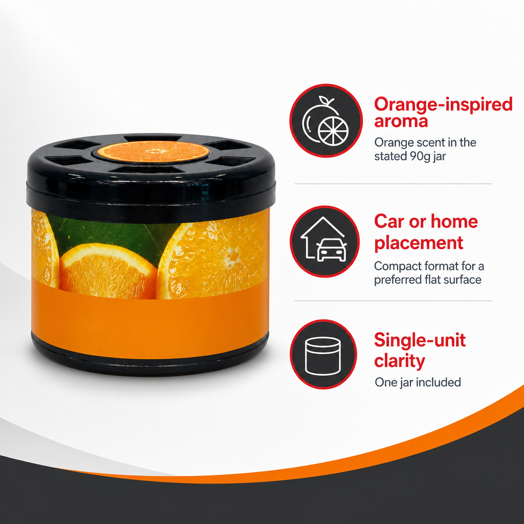 120 Pieces Car & Home Air Freshener, Orange Scent, 90g Jar