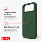 120 Pieces Silicone Magnetic Phone Cases with Raised Camera Protection for 13 Pro Smartphone, Green