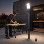 48 Pieces Outdoor Multifunction LED Lights, 800W, 5 m Telescopic Pole and Remote Control