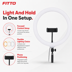 72 Pieces LED Ring Fill Light with Phone Holder and Multiple Color Temperatures for Video, Photos and Content Creation