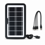 96 Pieces Solar Panels 6V 3.8W with Multi-Head USB Cable, Black, 1 Piece