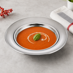 96 Pieces Stainless Steel Soup Plate, 26 cm, Round Deep Dish Tablewares for Soup and Serving