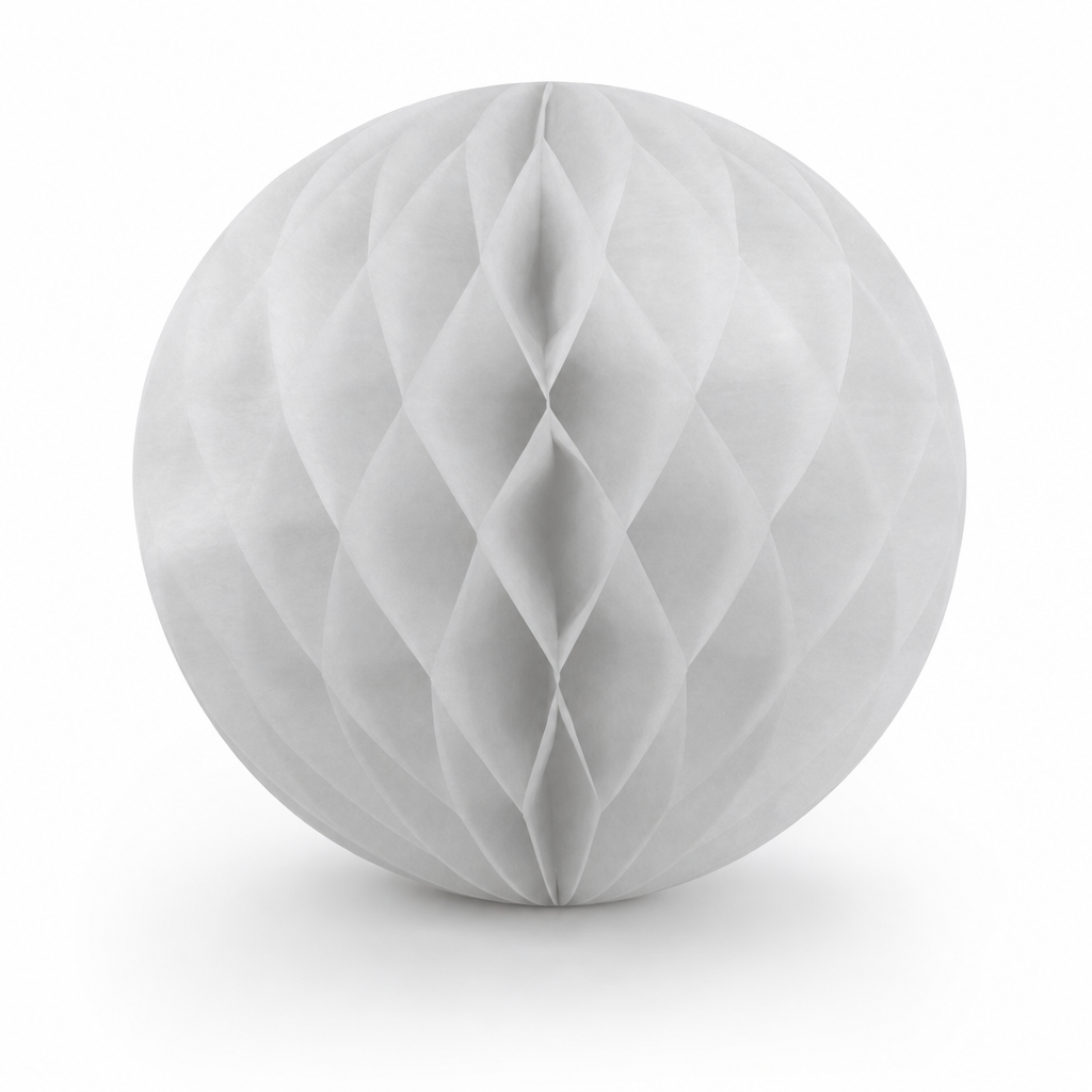 240 Pieces White Paper Honeycomb Ball Decoration, 30 cm, 1 Piece