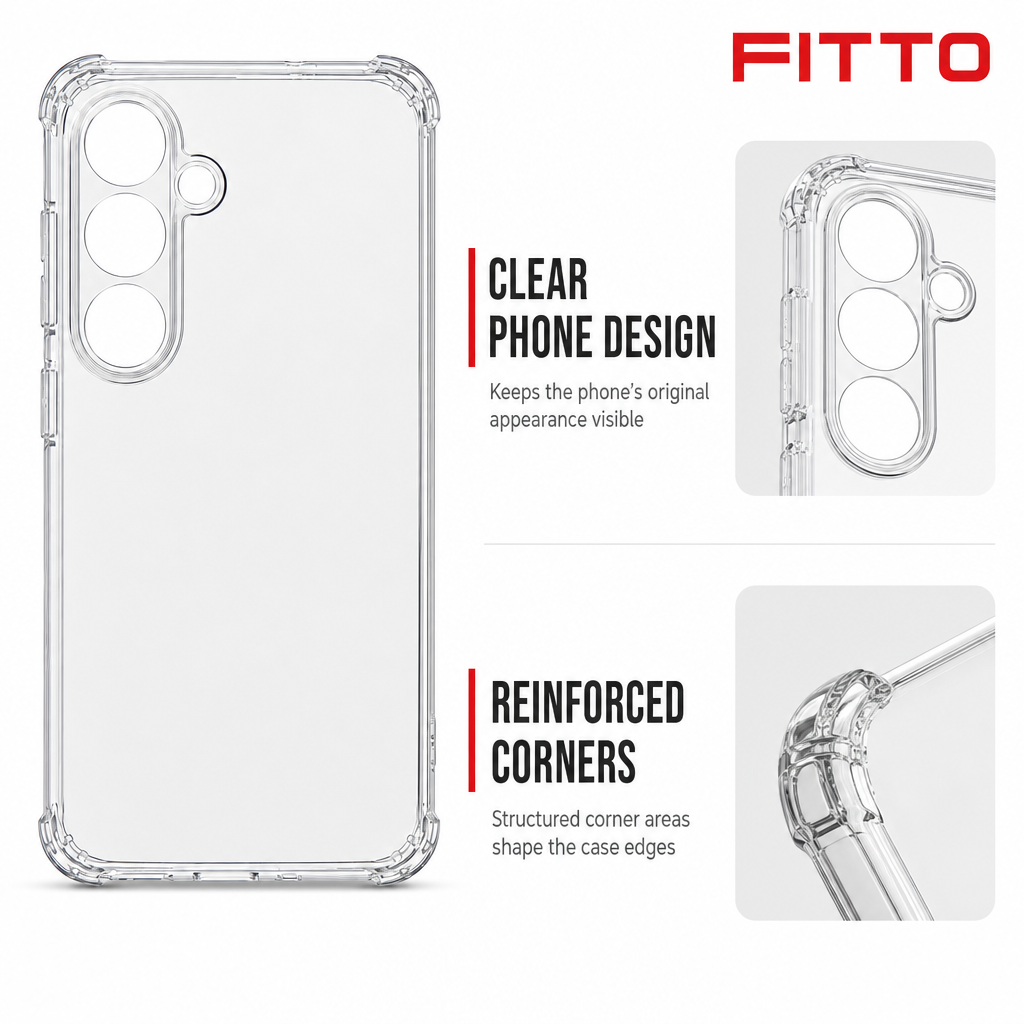 240 Pieces Clear Protective Phone Cases with Reinforced Corners for Galaxy S26