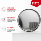72 Pieces Stainless Steel Dinner Tray, 30 cm Round Serving Trays for Tableware