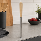 144 Pieces Stainless Steel Kitchen Utensil with Wooden Handle, 32 cm