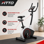 48 Pieces Upright Exercise Bikes with Magnetic Resistance, Adjustable Seat, Digital Monitor and Steel Frame