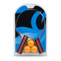 96 Pieces Table Tennis Racket Set With Balls, Blue Black And Orange, 1 Set