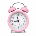 96 Pieces Pink Classic Twin-Bell Alarm Clocks with Large Numbers, Round Face, 19 x 15 x 8 cm