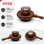 72 Pieces Wooden Incense Burner with Handle, Metal-Lined Cup, 5 Inch