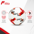 72 Pieces Football Size 5 With Geometric Colour Design, Single Ball For Training And Recreational Play
