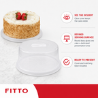 96 Pieces Clear Plastic Cake Covers with Round Base, 30 cm, 1 Piece