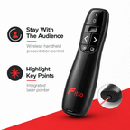 72 Pieces Wireless Presentation Remotes with Laser Pointer, USB Control, Black, 1 Piece