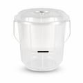 120 Pieces Transparent Plastic Bucket with Lid and Carry Handle, 3 Litre Household Pail