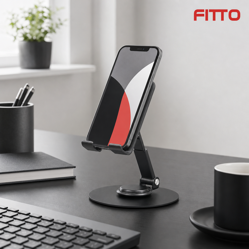 144 Pieces Adjustable Desktop Phone Stand with Telescopic Arm for Desk Viewing