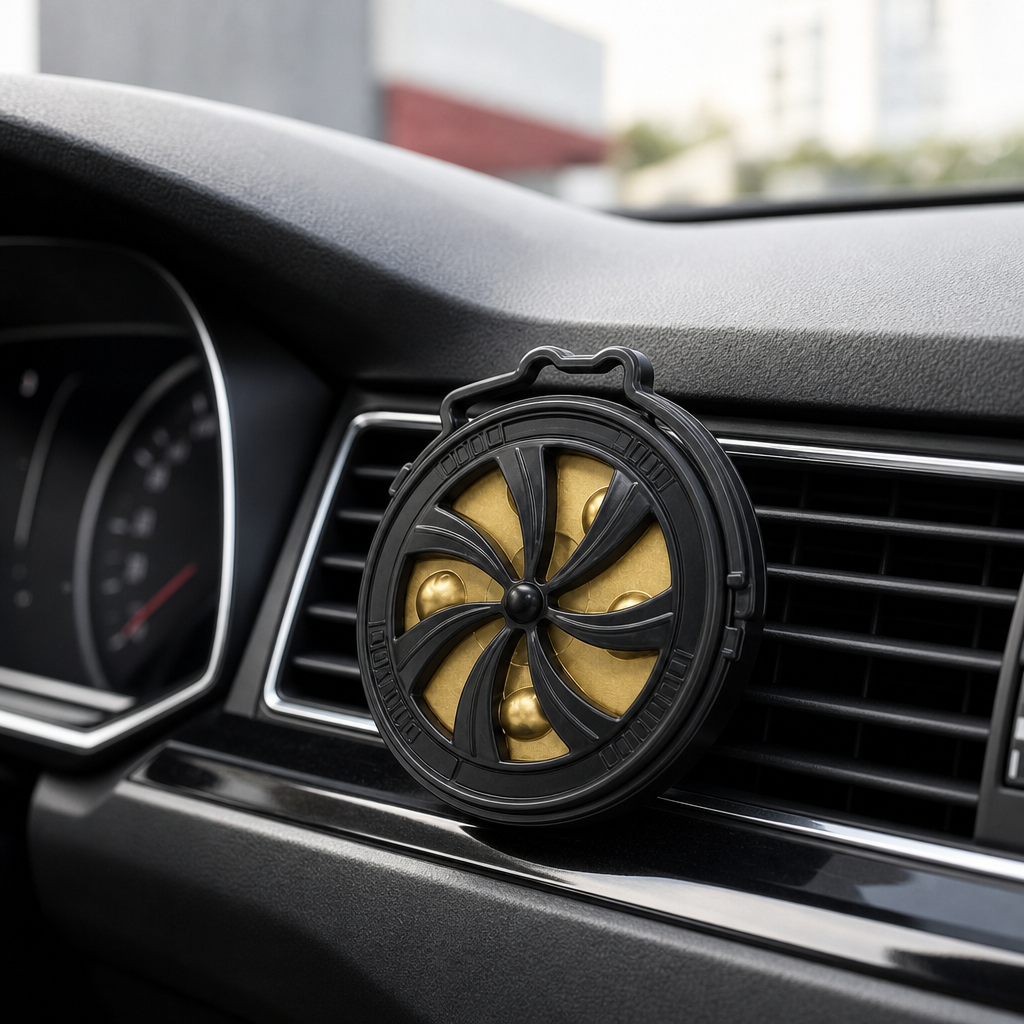 96 Pieces Turbine Car Vent Air Freshener, Black Circular Design, Single Unit