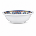 96 Pieces Melamine Salad Bowl, 7 Inch, Decorative Patterned Rim, White