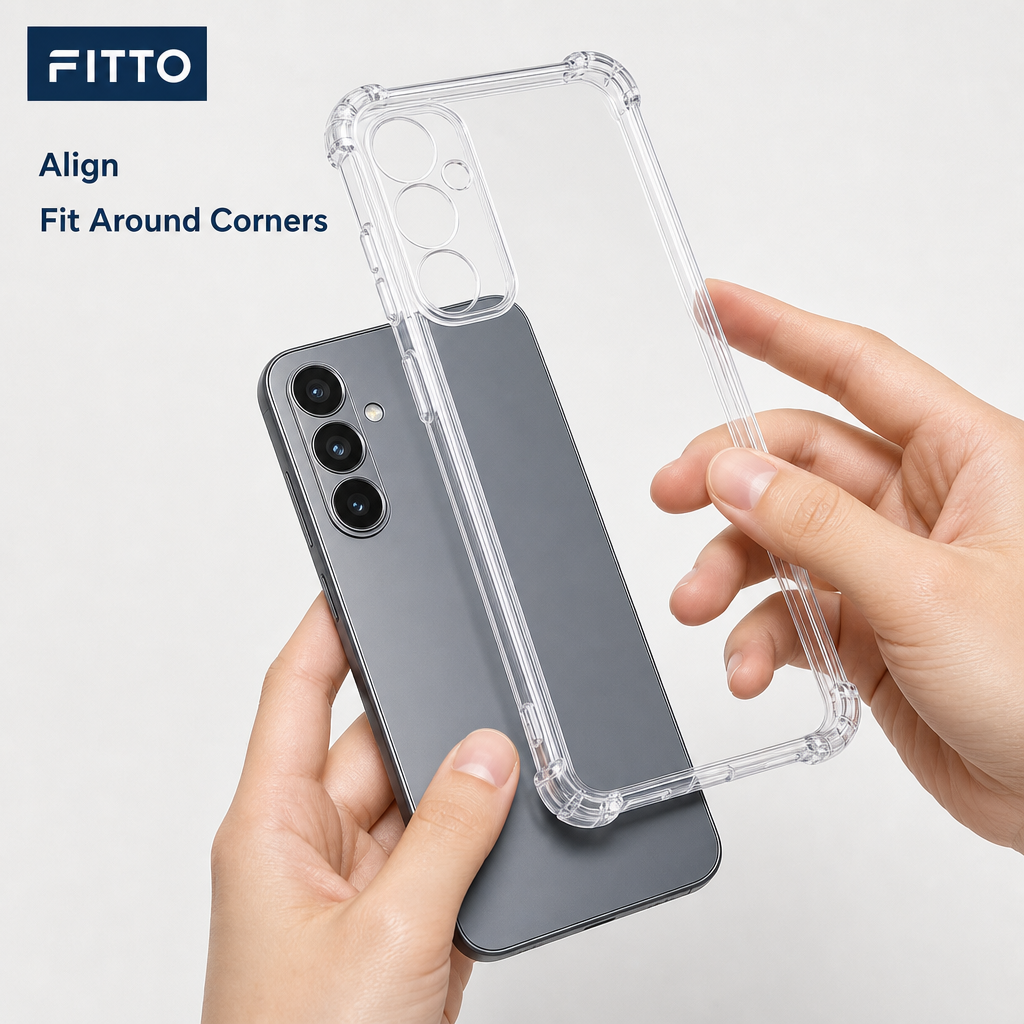 240 Pieces Clear Anti-Burst Protective Phone Cases with Reinforced Corners