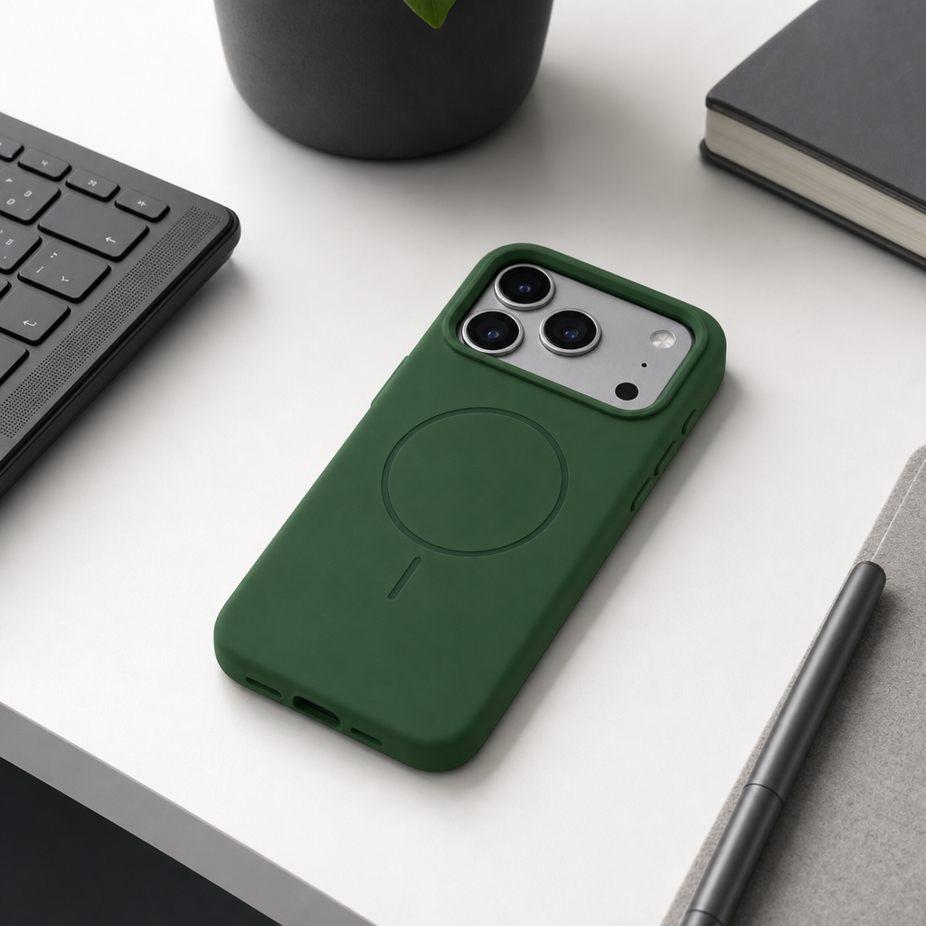 120 Pieces Silicone Magnetic Phone Cases with Raised Camera Protection for 17 Pro, Green