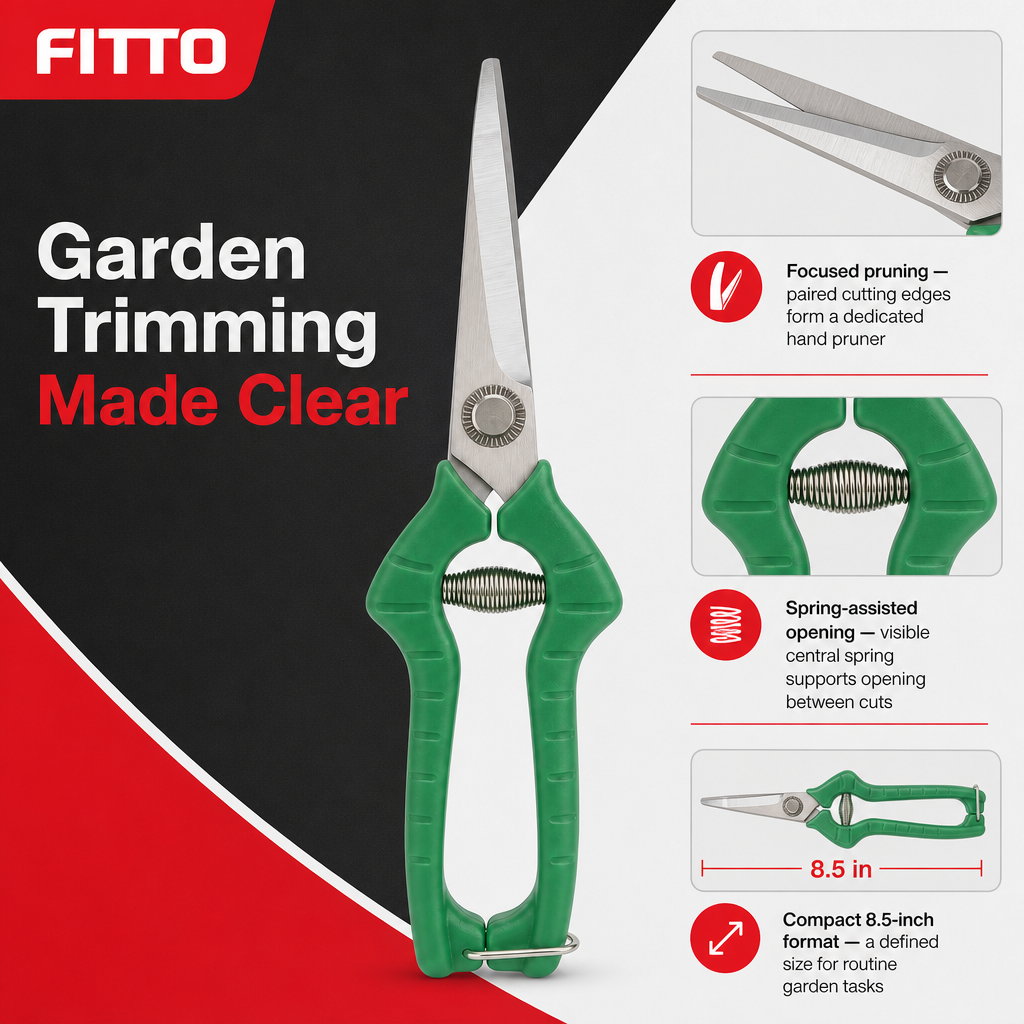 72 Pieces Garden Pruning Shears, Heavy Duty Hand Pruner, 8.5-Inch Green Secateurs, 1 Piece